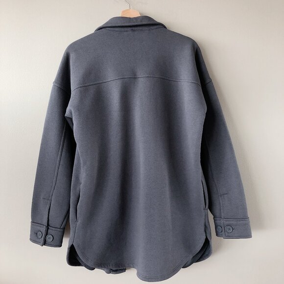 Lazypants LIKE NEW steel blue shacket small oversized sweater shacket - Picture 6 of 15